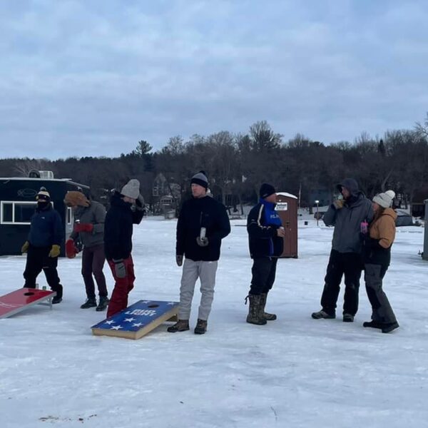 Corn Hole at Ice Day